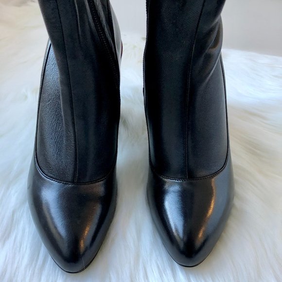 Givenchy Black Stretch Leather Runway Boots Size 38 - Picture 4 of 16
